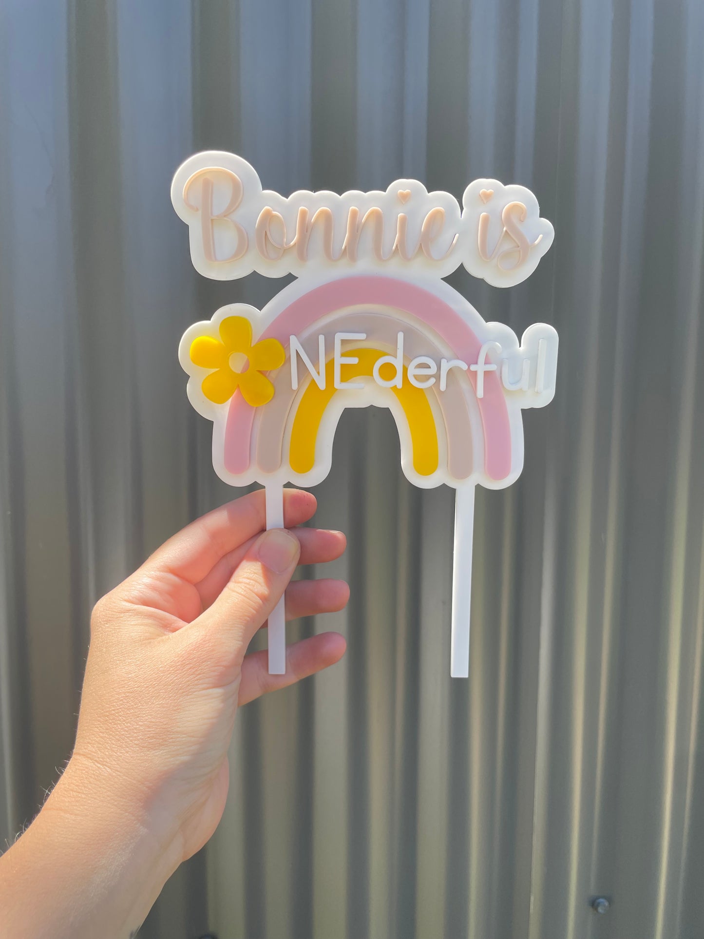 ONEderful Rainbow Cake Topper