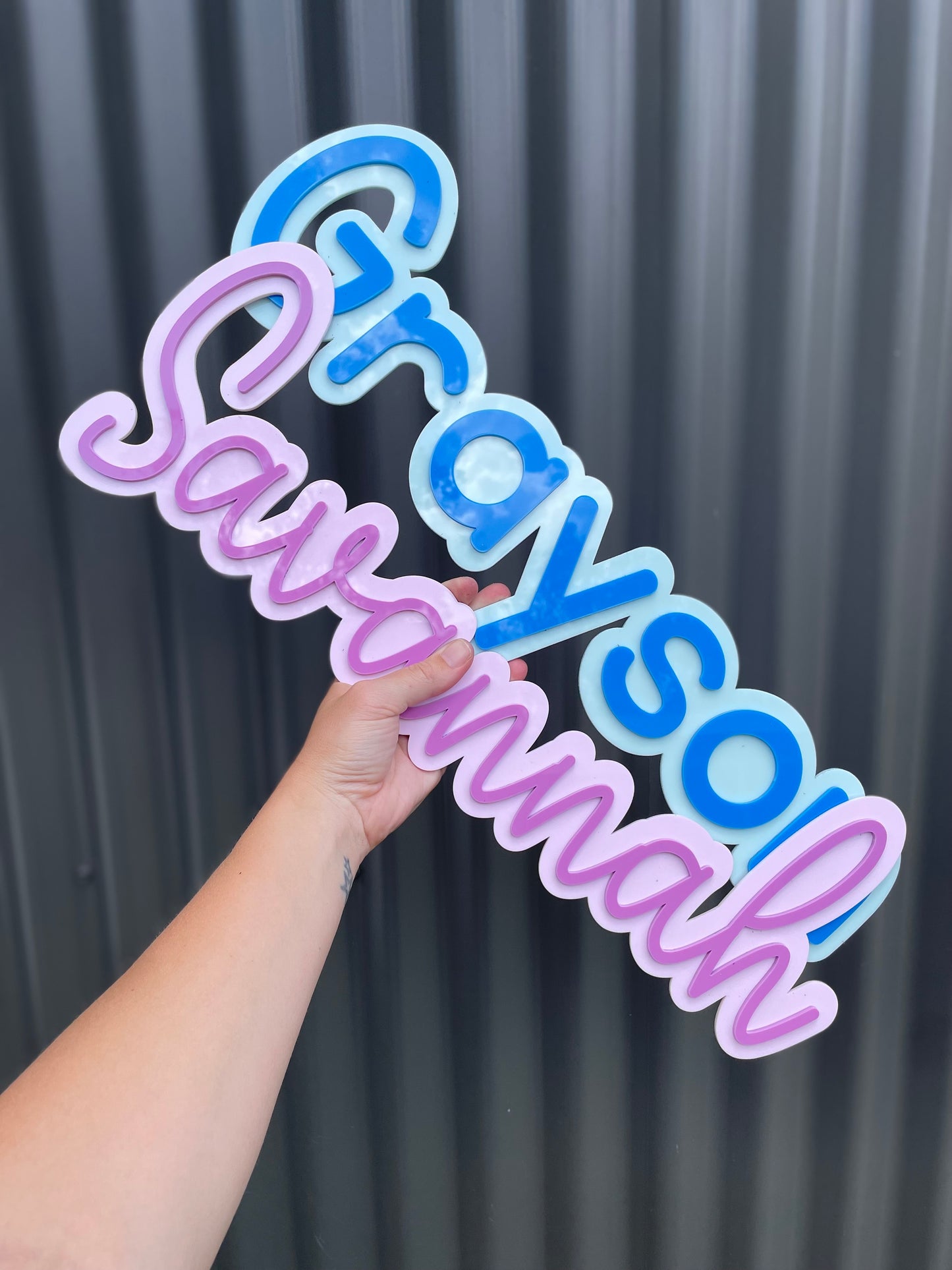 Double Layer Name Plaque