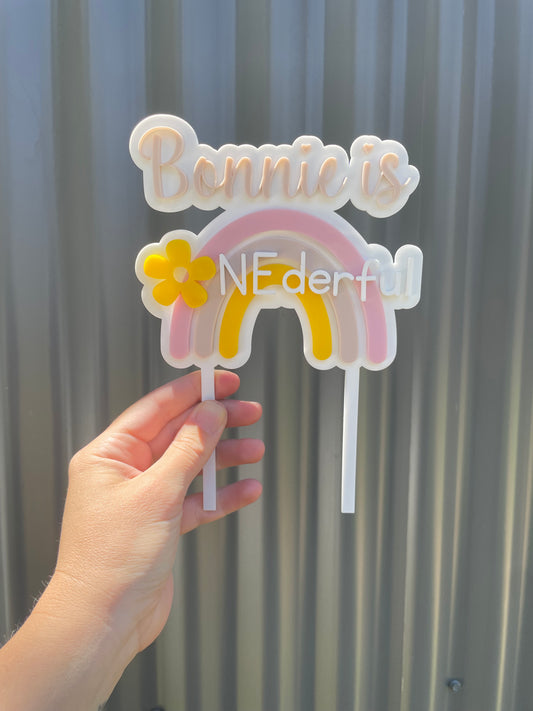 ONEderful Rainbow Cake Topper