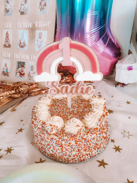 Rainbow Cake Topper