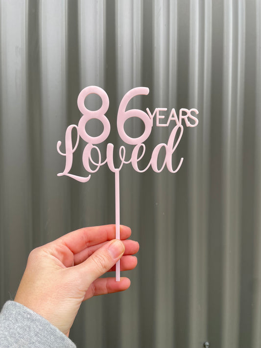 Single Layer Acrylic Cake Topper