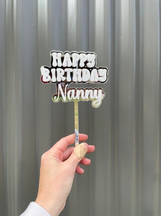Double Layer Acrylic Cake Topper