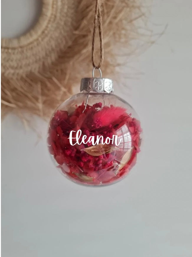 Personalised Floral Bauble - PRE ORDER