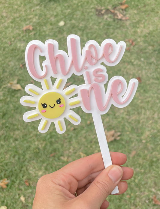 Sunshine First Birthday Cake Topper