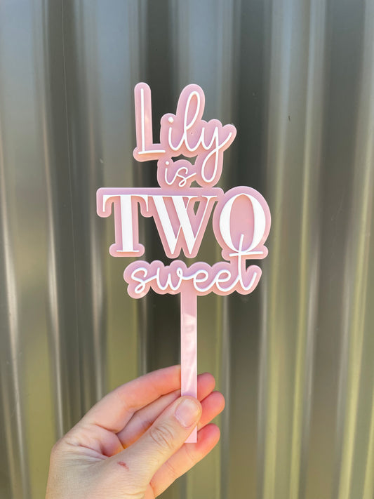 Two Sweet Cake Topper