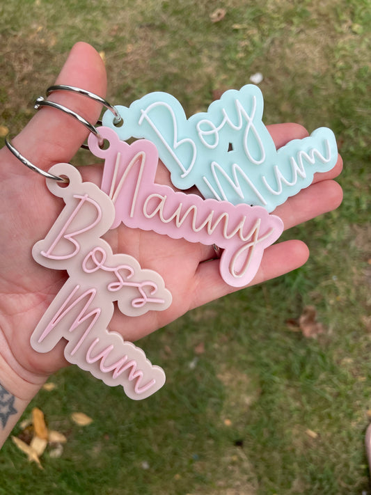 Mother’s Day 3D Acrylic Keyrings