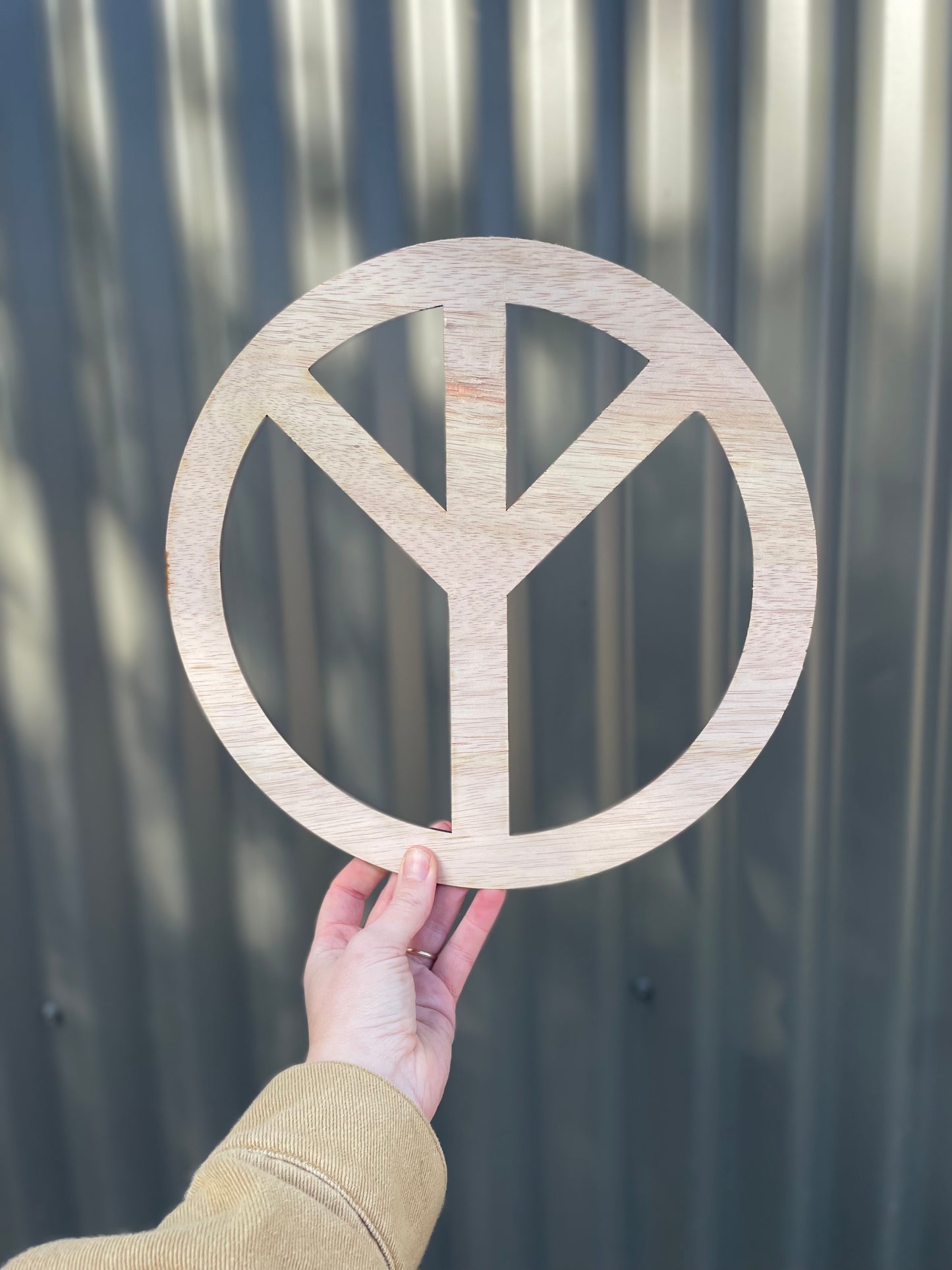 Wooden Peace Sign