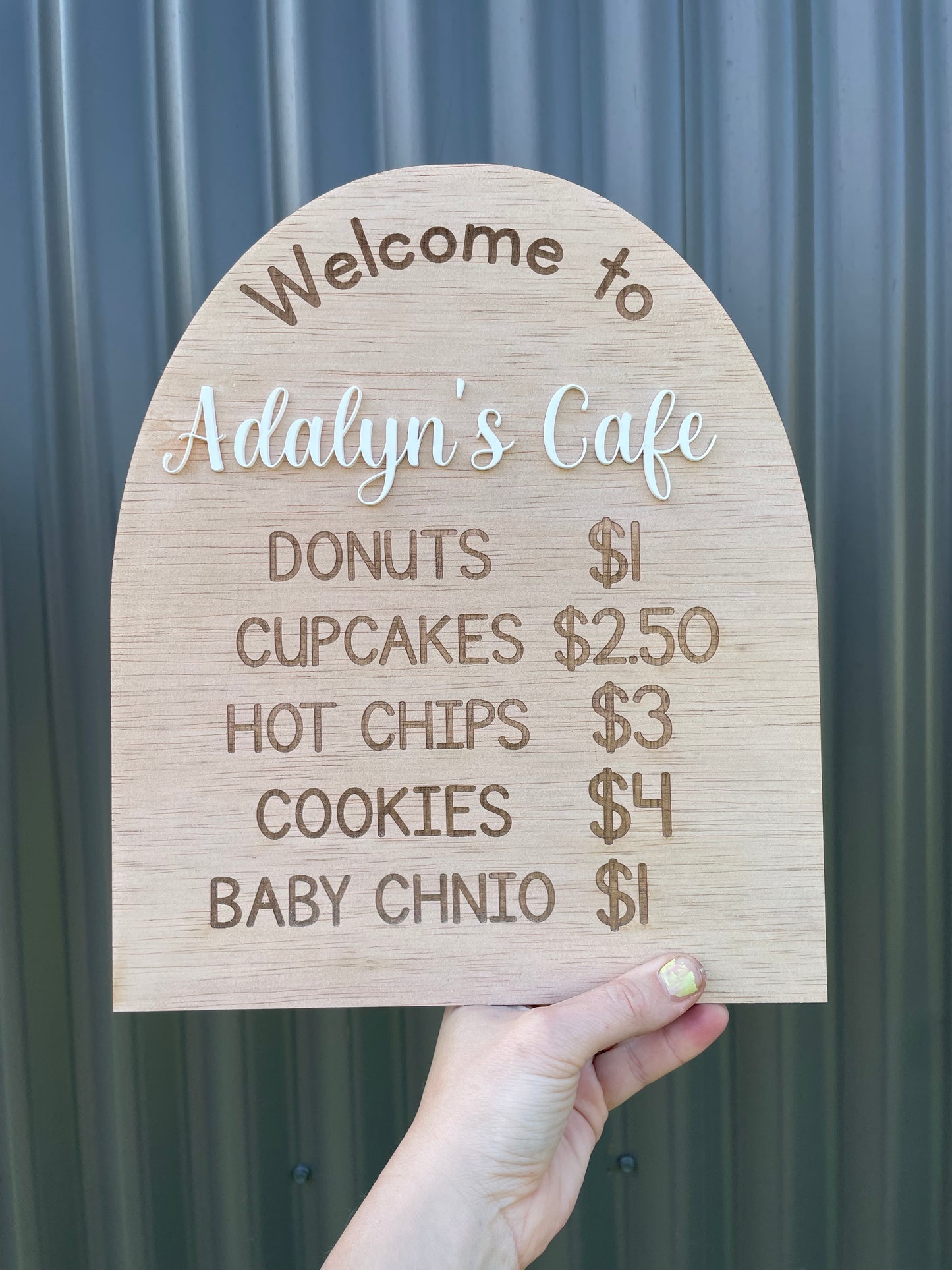 Personalised Cafe Sign