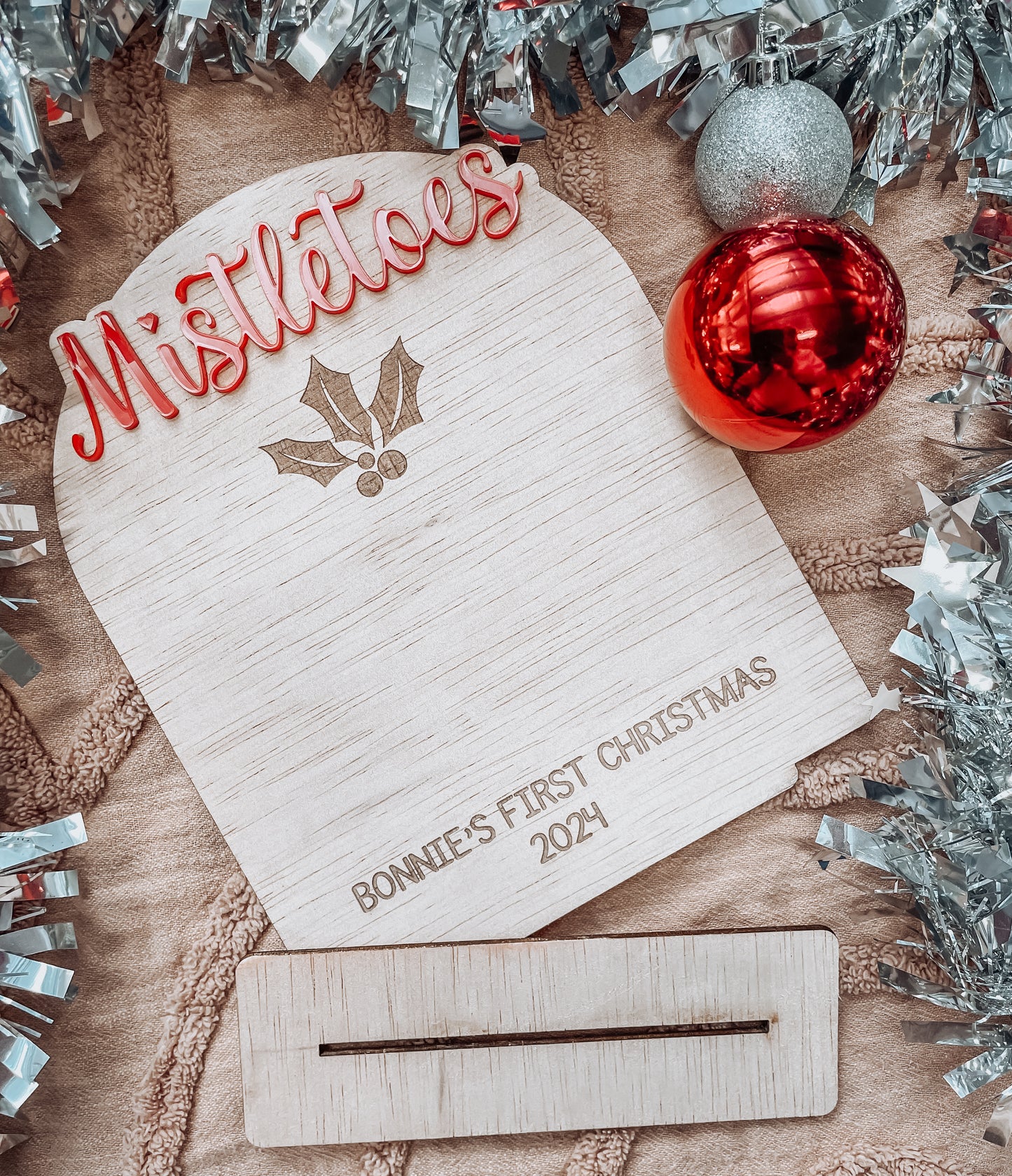 Personalised Mistletoes Plaque