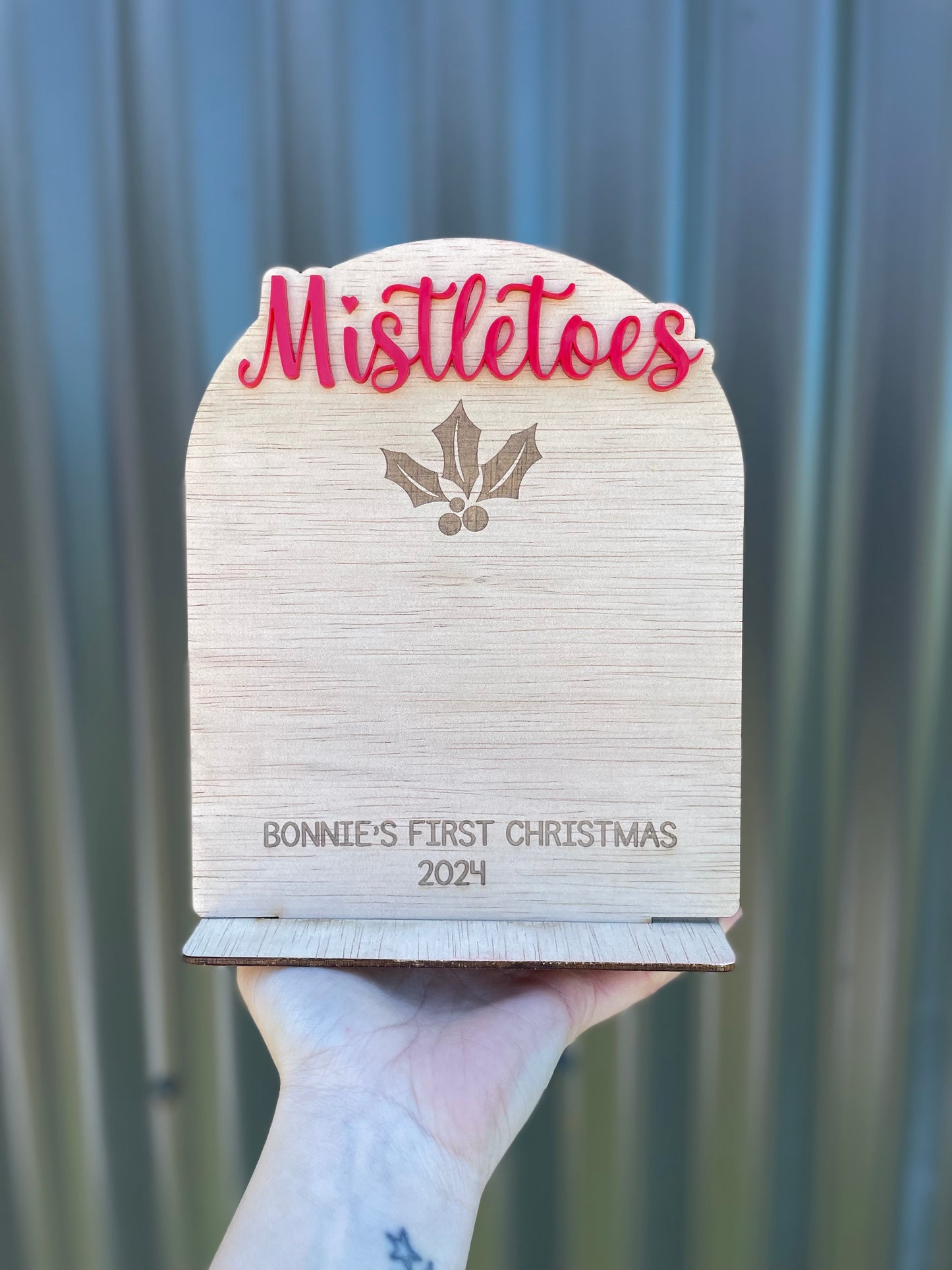 Personalised Mistletoes Plaque