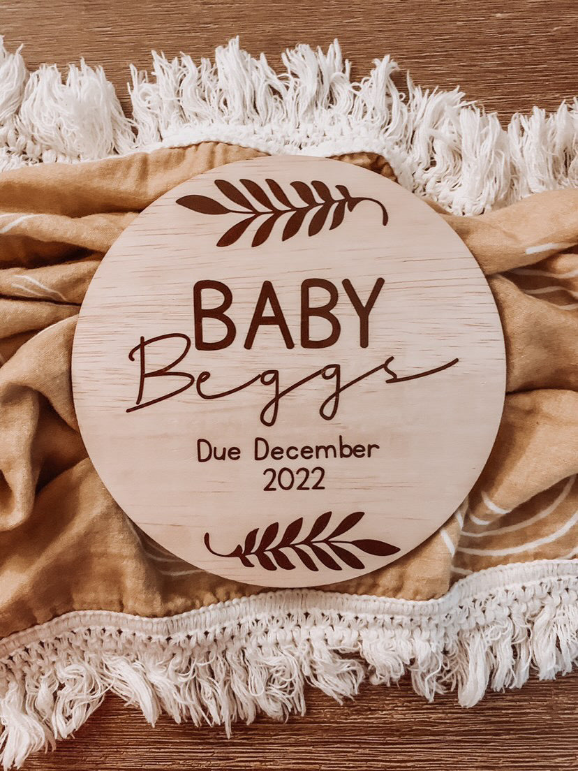 Baby______ Announcement Plaque